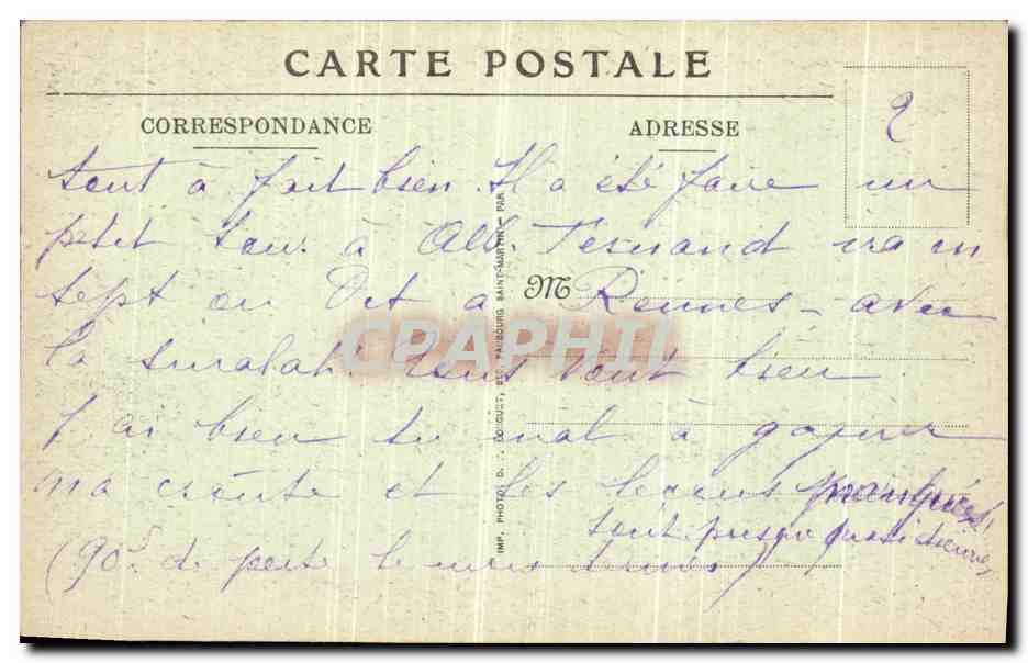 CPA Compiegne Bombardement De 1918 Rue des Bonnetiers Militaria Le Familistere — Rückseite