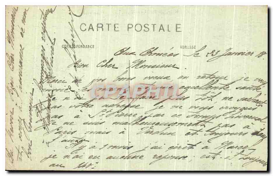 CPA Village de Vaux Une rue Militaria — Back