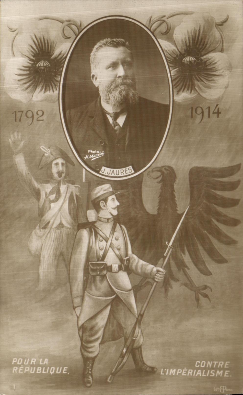 CPA Pour La Republique Contre L Imperialisme Militaria Jean Jaures