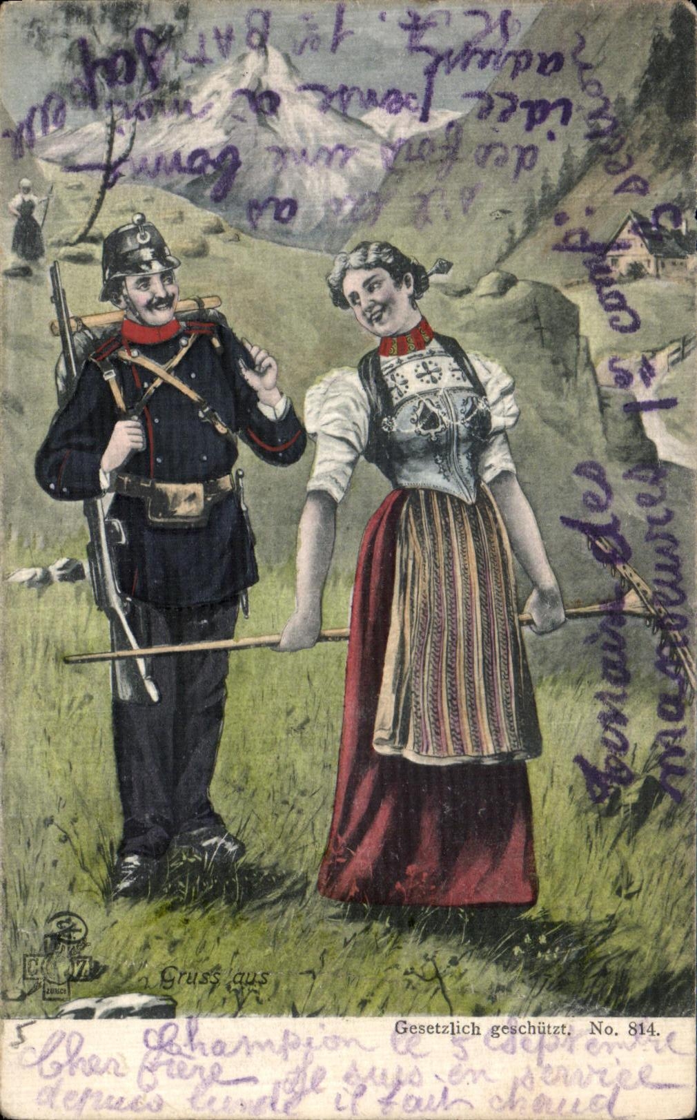 CPA Gruss Aus Militaria
