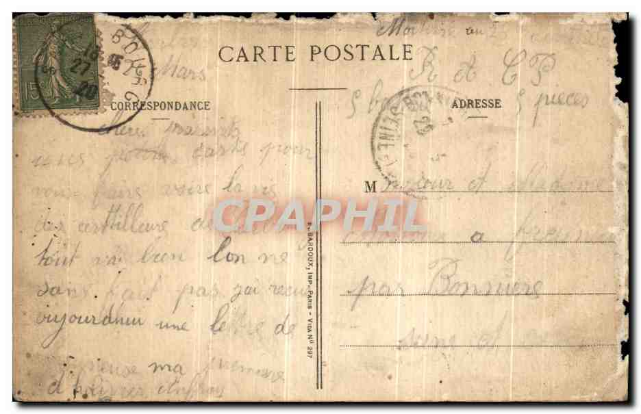 CPA Le Meilleur Client d En Face Militaria — Verso