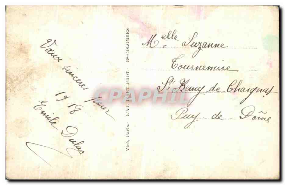 CPA Bonne Annee Soldat — Rückseite