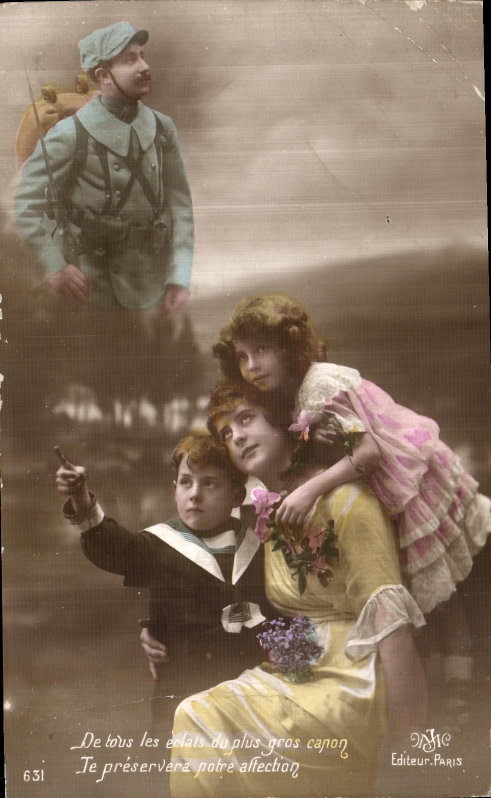 CPA Enfants Militaria 