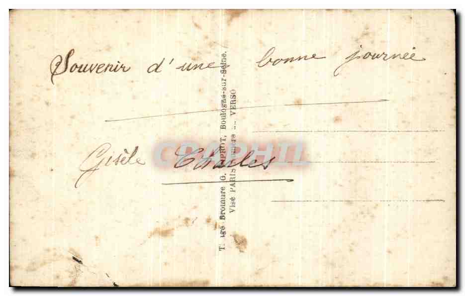 CPA Souvenir de La Permission Militaria Femme — Rückseite