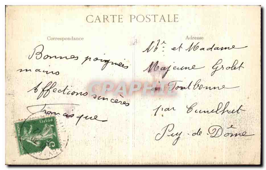 Bataille de la Marne — Entrée du terrier du Kronprinz à Villers-aux-Vents — H. G. — Verso