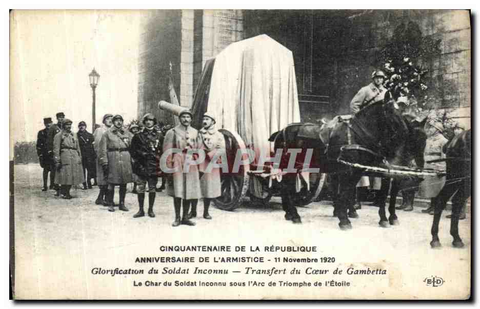 CPA Cinquantenaire De La Republique Anniversaire De L Armistice Novembre Gambetta 