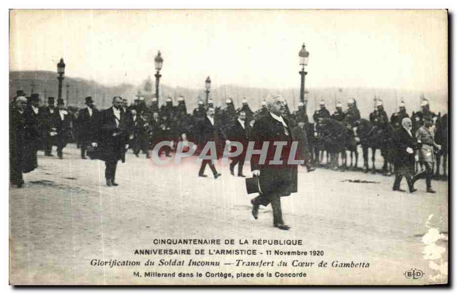 CPA Cinquantenaire De La Republique Anniversaire De L Armistice Novembre Gambetta 
