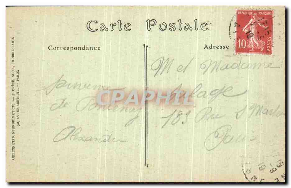 Nouvron — Route de Nouvron à Port-Fontenoy Cagnas boches — L'Aisne devastée — Rückseite