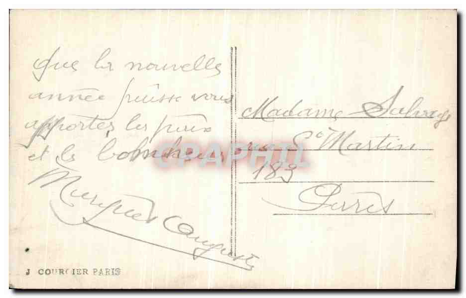 CPA Bonne Annee Fleurs Militaria — Rückseite