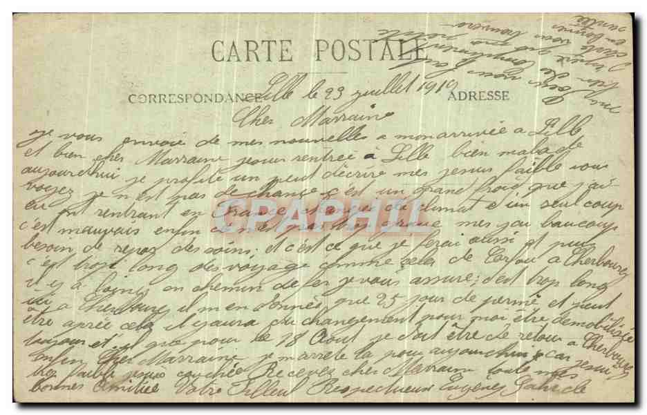 CPA Lille Ruines de la Rue de l Hopital Militaire Militaria — Verso