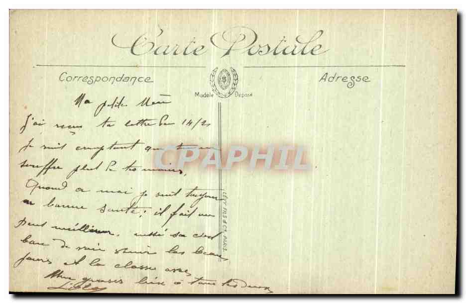CPA Crime de Reims Cathedrale  — Verso