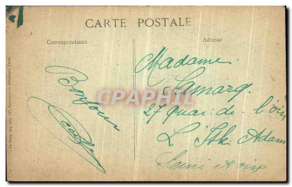 CPA Peronne L Eglise Les Ruines Militaria — Back