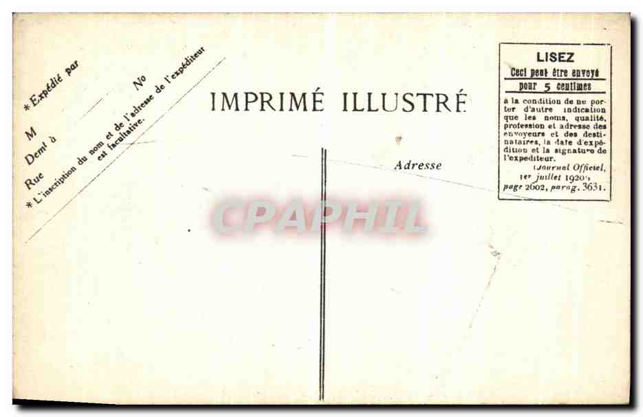 CPA Cinquantenaire De La Republique Anniversaire De L Armistice Gambetta — Verso