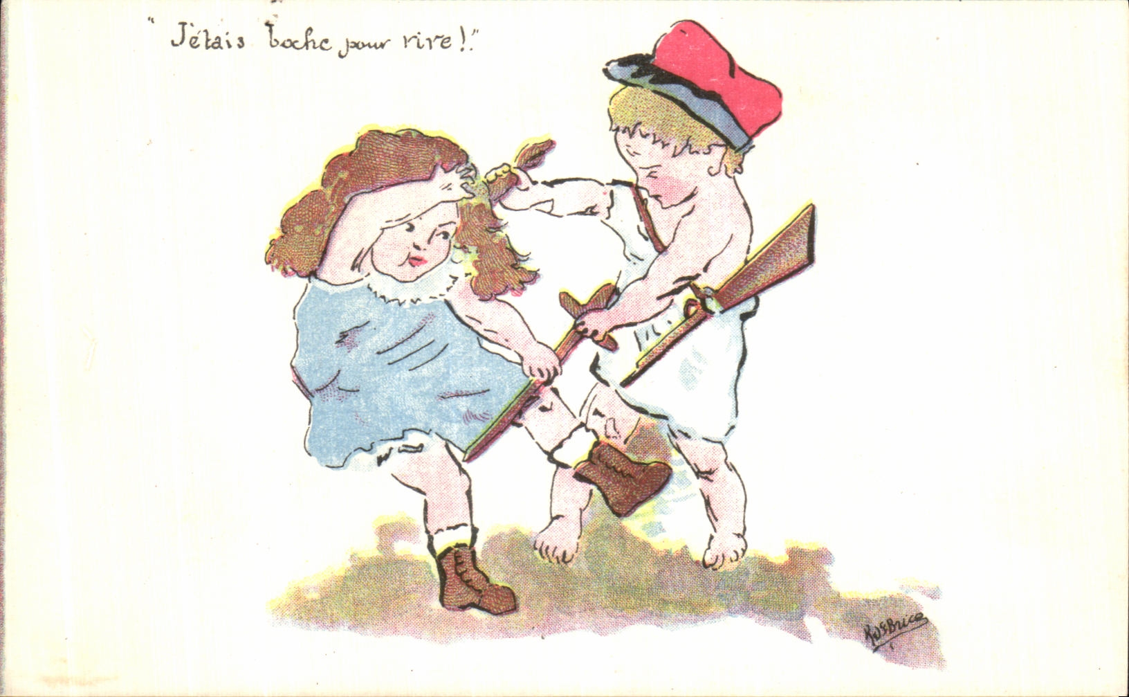 CPA Enfants Militaria 