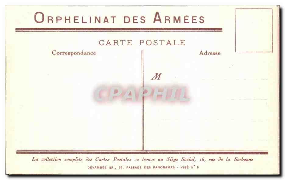CPA Enfants Militaria  — Verso