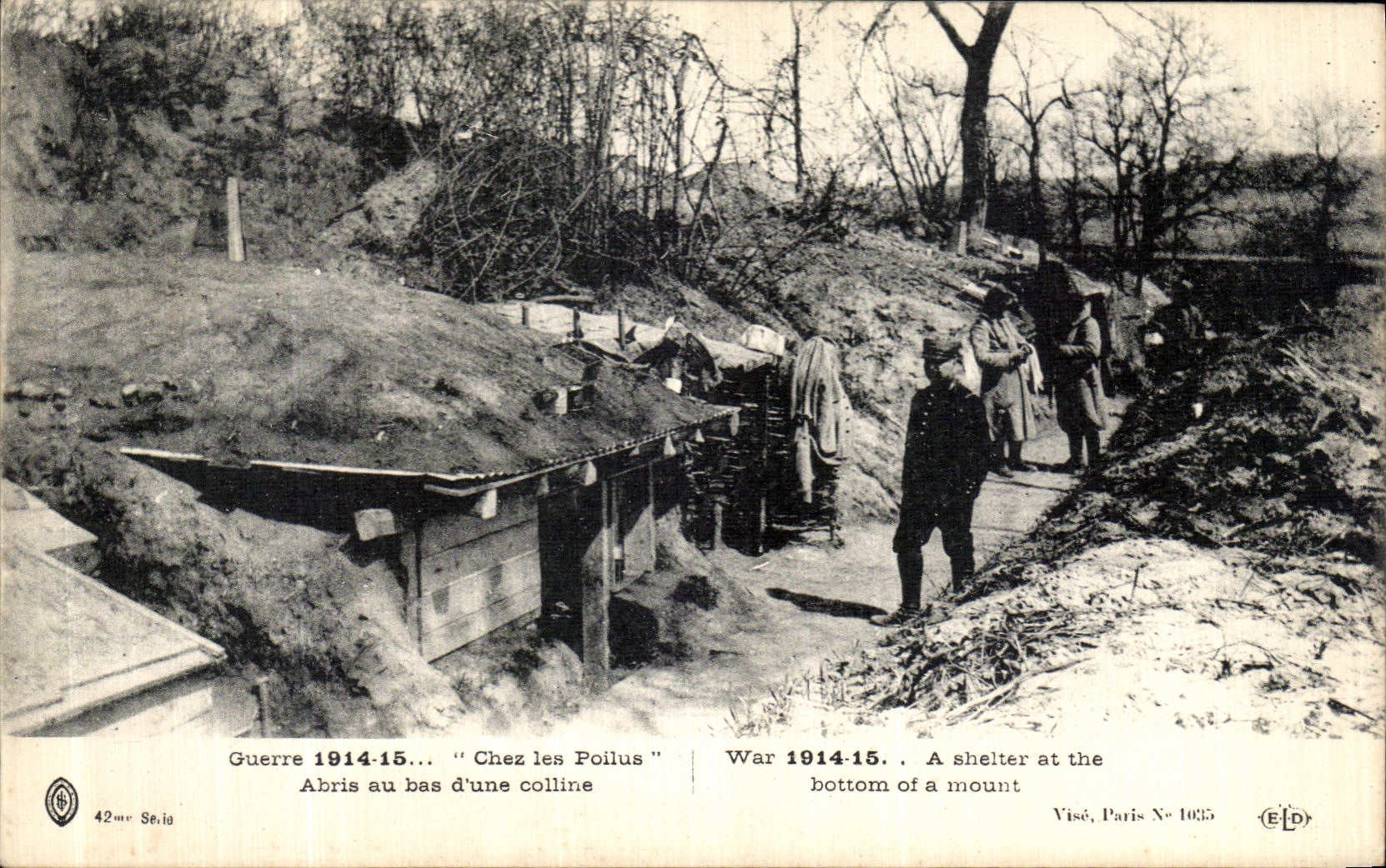 Aree sotto la base di una collina — Guerra 1914-15 — Visé, Parigi N° 1635 — Editore E. Le Doley
