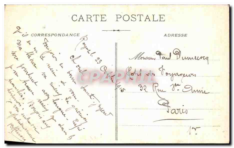 CPA Honneur A Nos Braves Soldats Drapeau du 68eme d infanterie Bataille de l Ourcq — Rückseite