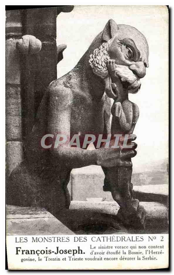 CPA Les Monstres Des Cathedrales Francois Joseph