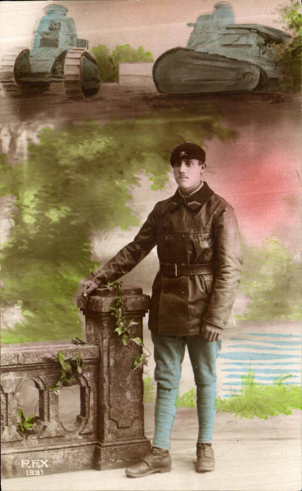 CPA Soldat Tanks Tank Char d assaut