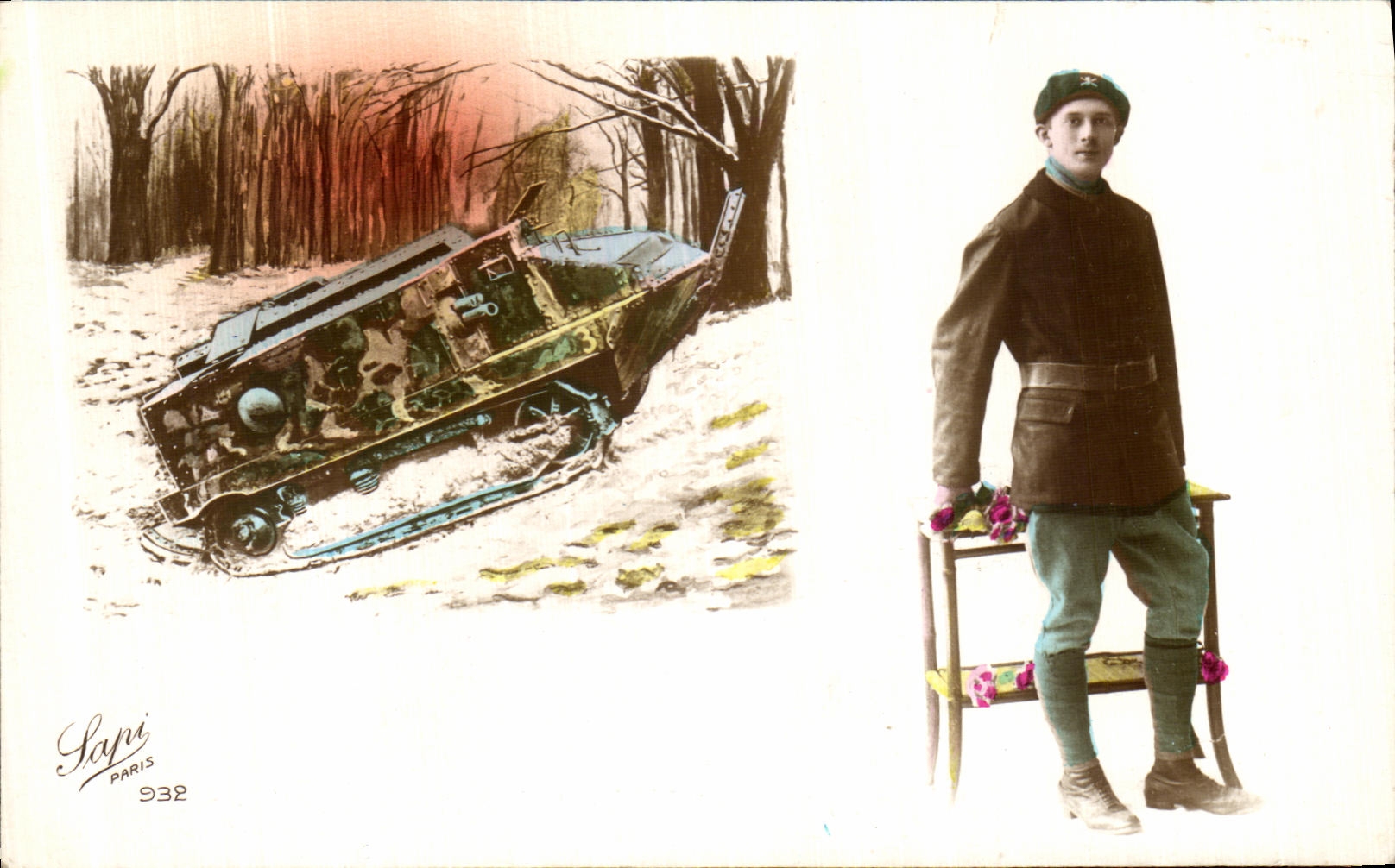 CPA Soldat Tanks Tank Char d assaut