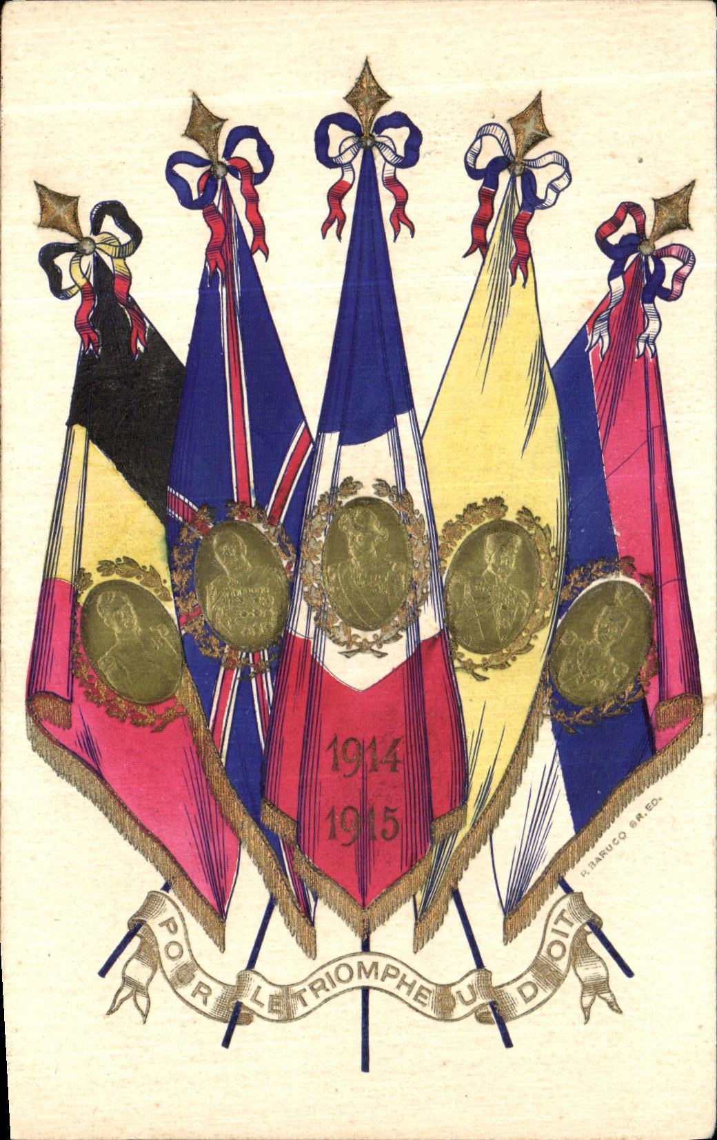 CPA Drapeaux 1914 1915 Militaria 