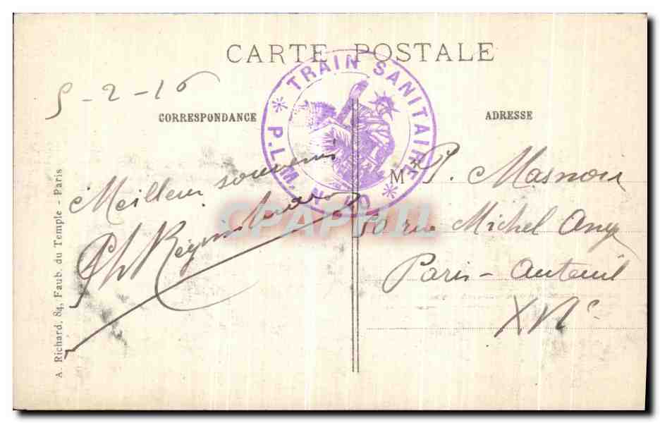 CPA Le Mont St Eloi Les ruines du Village et de l abbaye Militaria — Rückseite