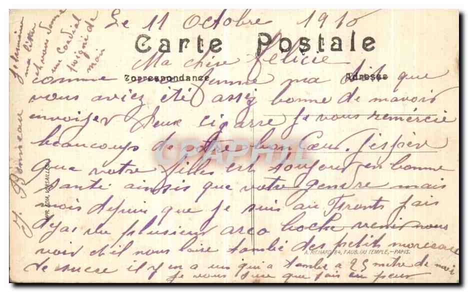 CPA Paris La Cathedrale de Reims apres le Bombardement par les Allemands Militaria — Rückseite