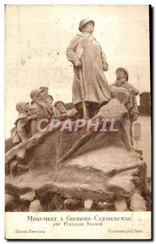 CPA Monument Georges Clemenceau par Francois Sicard Sainte Hermine