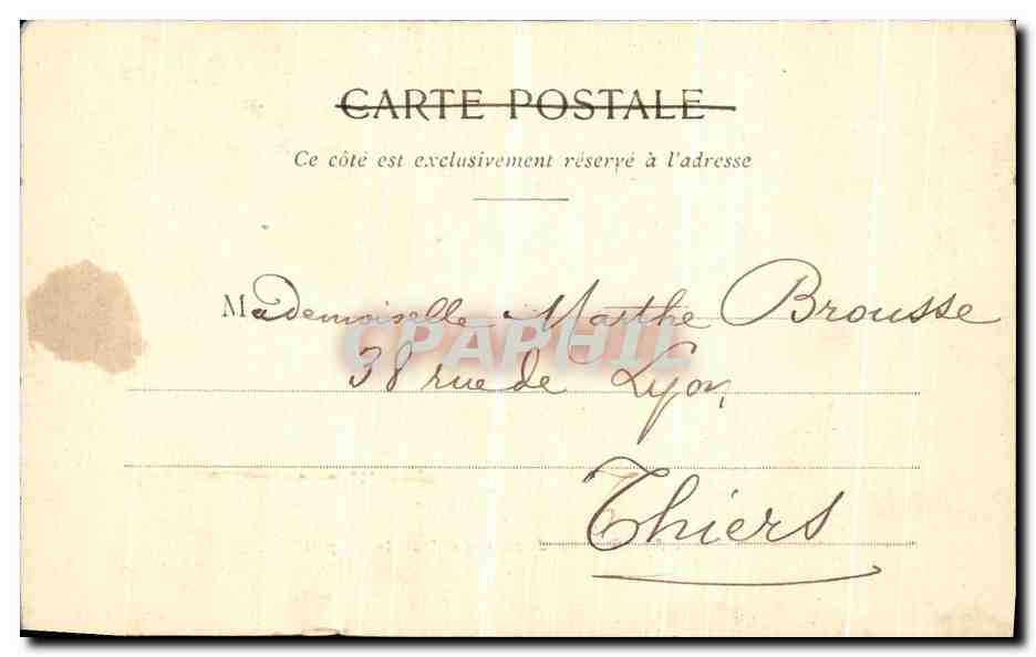 CPA Paris Le Jardin du Palais Royal — Rückseite