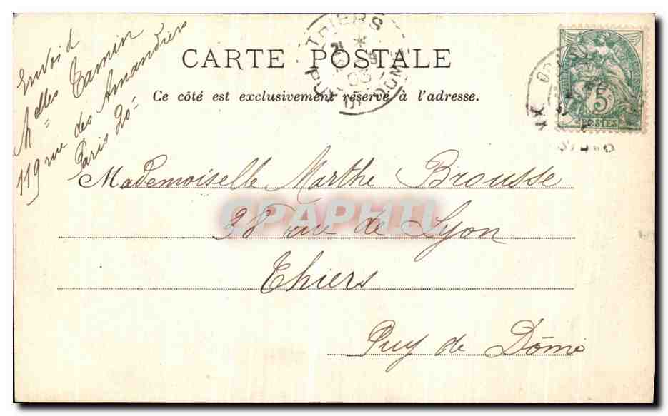 CPA Paris Bois de Boulogne Longchamp — Rückseite