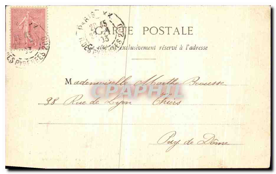 CPA Paris buttes Chaumont Le Montee au Belvedere — Rückseite
