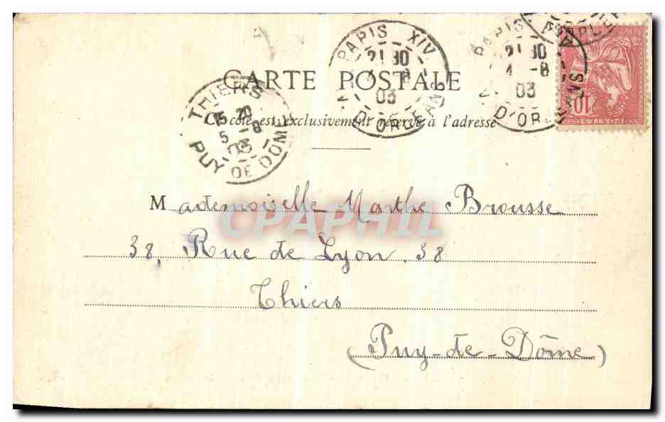 CPA Paris Conservatoire des Arts Metiers — Rückseite