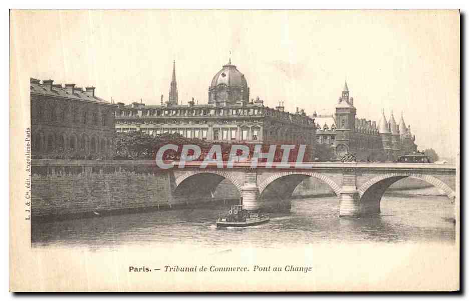 CPA Paris Tribunal de Commerce Pont au Change Bateau