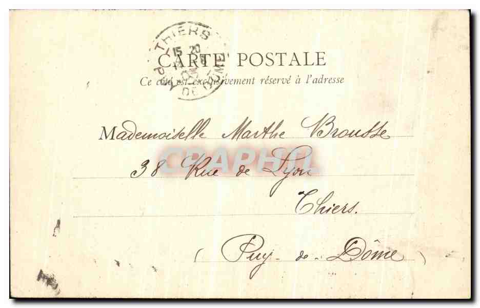 CPA Paris Jardin des Tuileries et rue de Rivoli Louvre — Rückseite