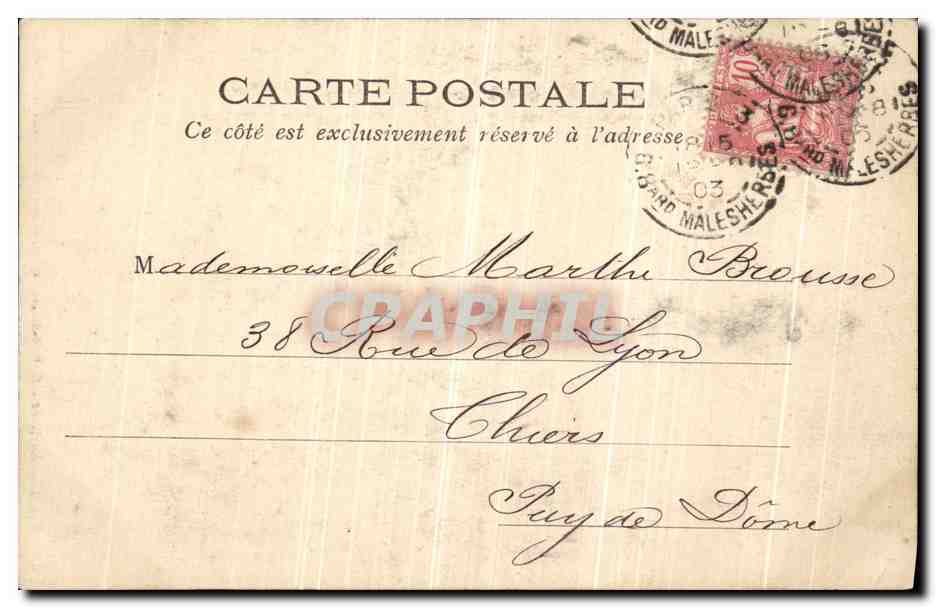 CPA Paris La Bourse de Commerce Observatoire de la Tour de Medicis — Rückseite