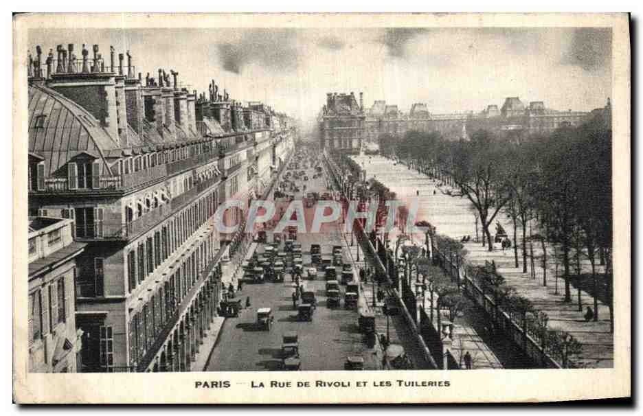 CPA Paris La Rue De Rivoli Et Les Tuileries
