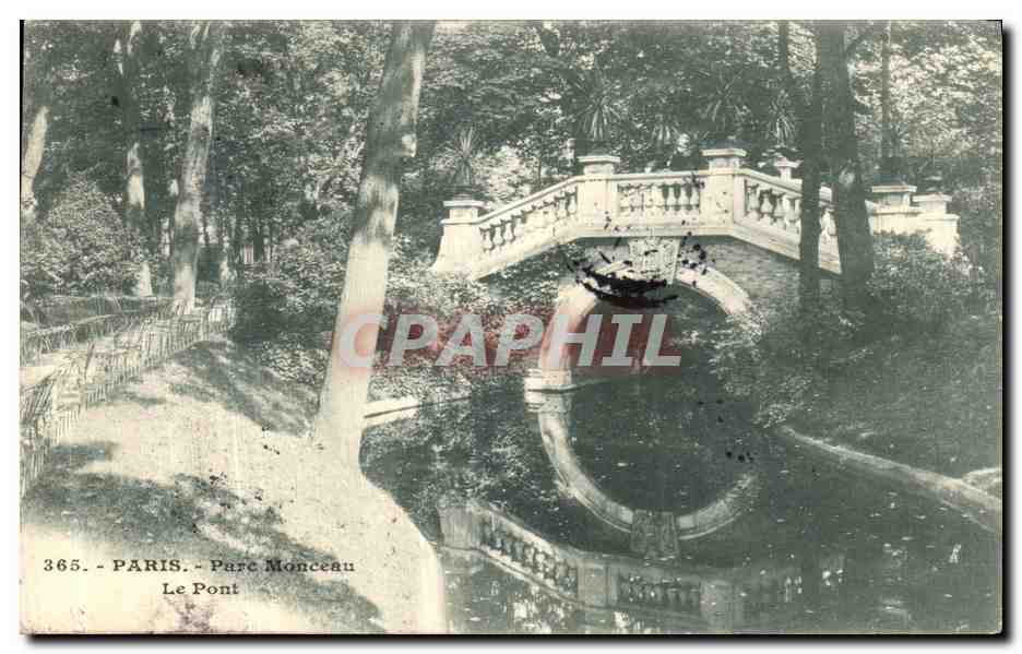 CPA Paris Parc Monceau Le pont