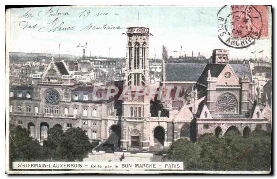 CPA St Germain L Auxerrois Bon Marche Paris