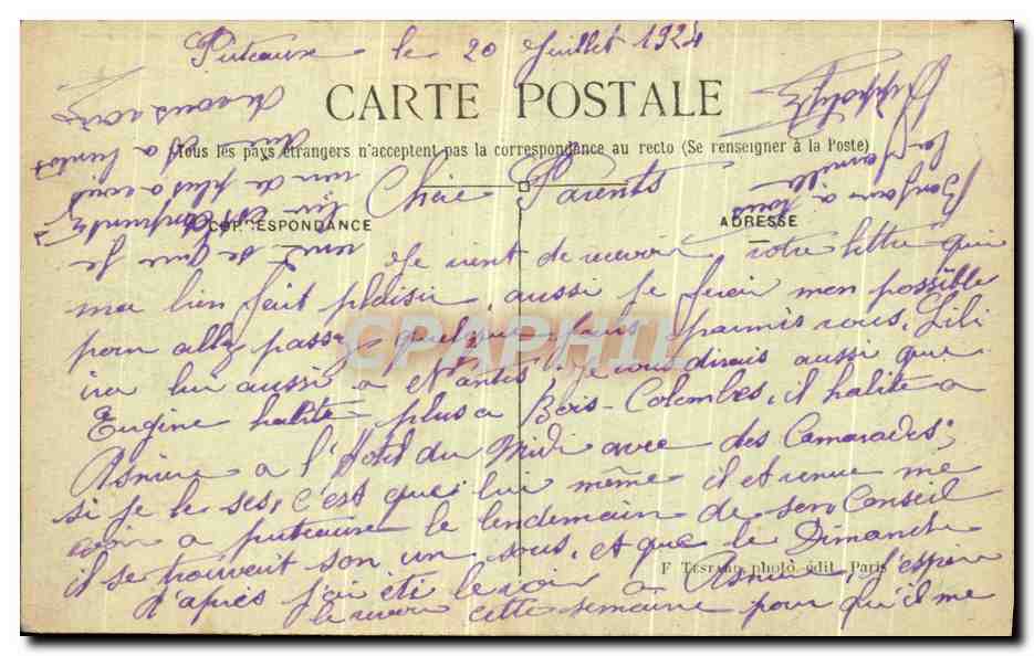 CPA Bois De Bolongne La Pointe du Grand Lac Et Le Belvedere — Verso
