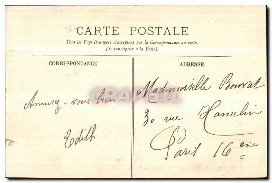 PARIS — Les Tuileries — L'Homme aux Oiseaux — LL. n°498 — Rückseite