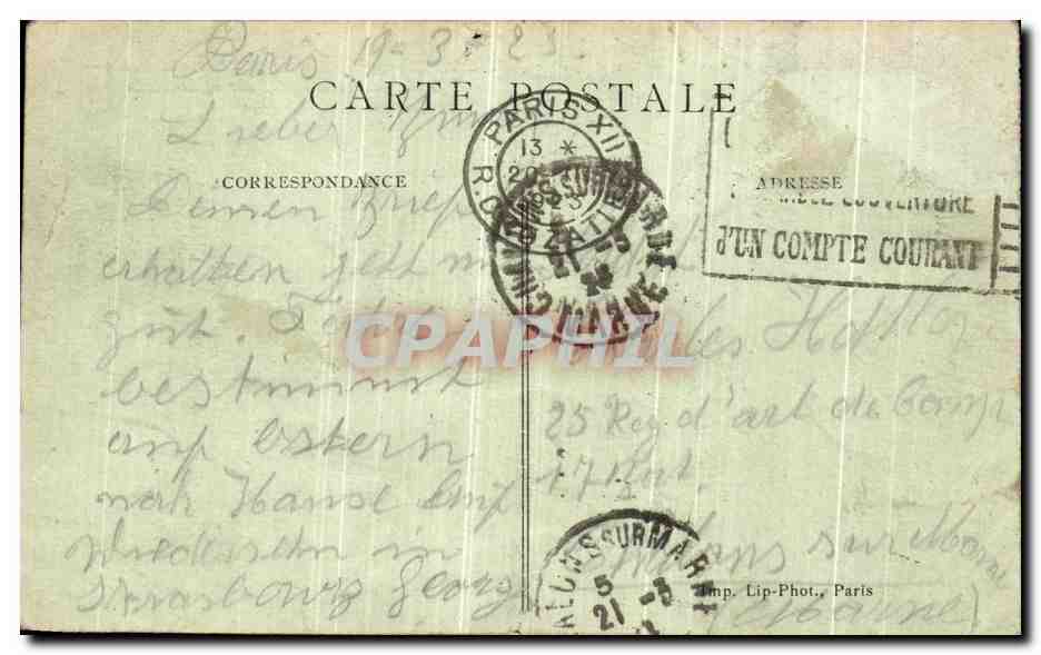 CPA Paris Le Boulevard et La Porte St Denis  — Verso