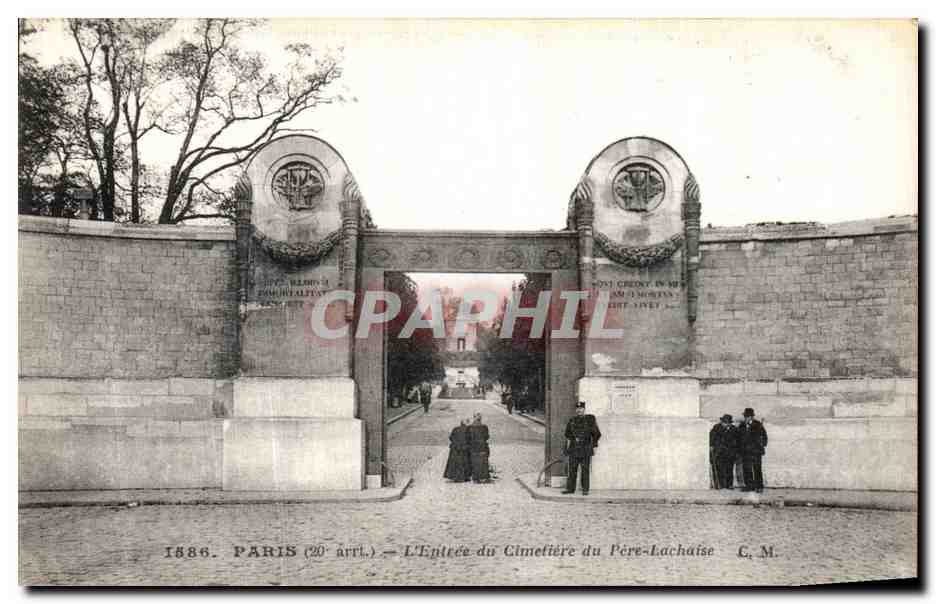 CPA Paris L Entree du Cimetiere du Pere Lachaise