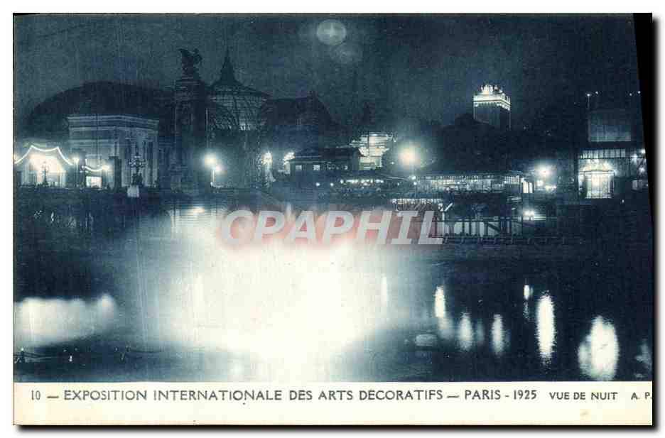 CPA Exposition Internationale Des Arts Decoratifs 1925 Vue de nuit
