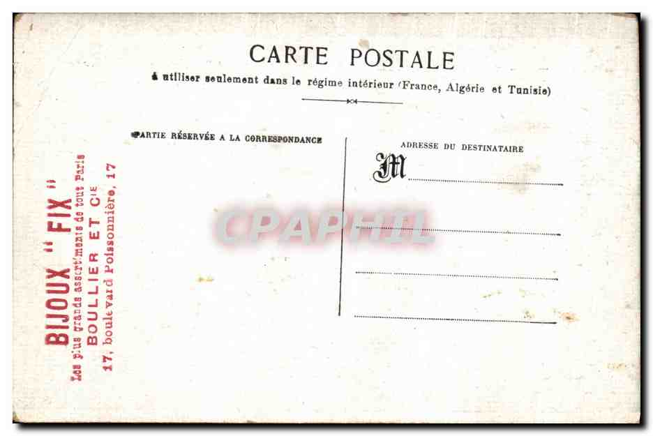 CPA Paris Odeon Publicite Bijoux Fix Poissonniere  — Verso