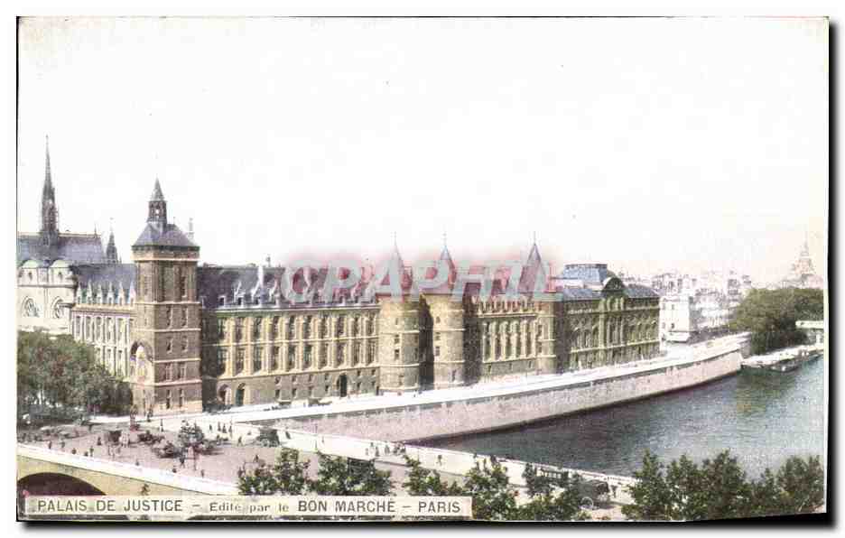 CPA Palais De Justice Bon Marche Paris 