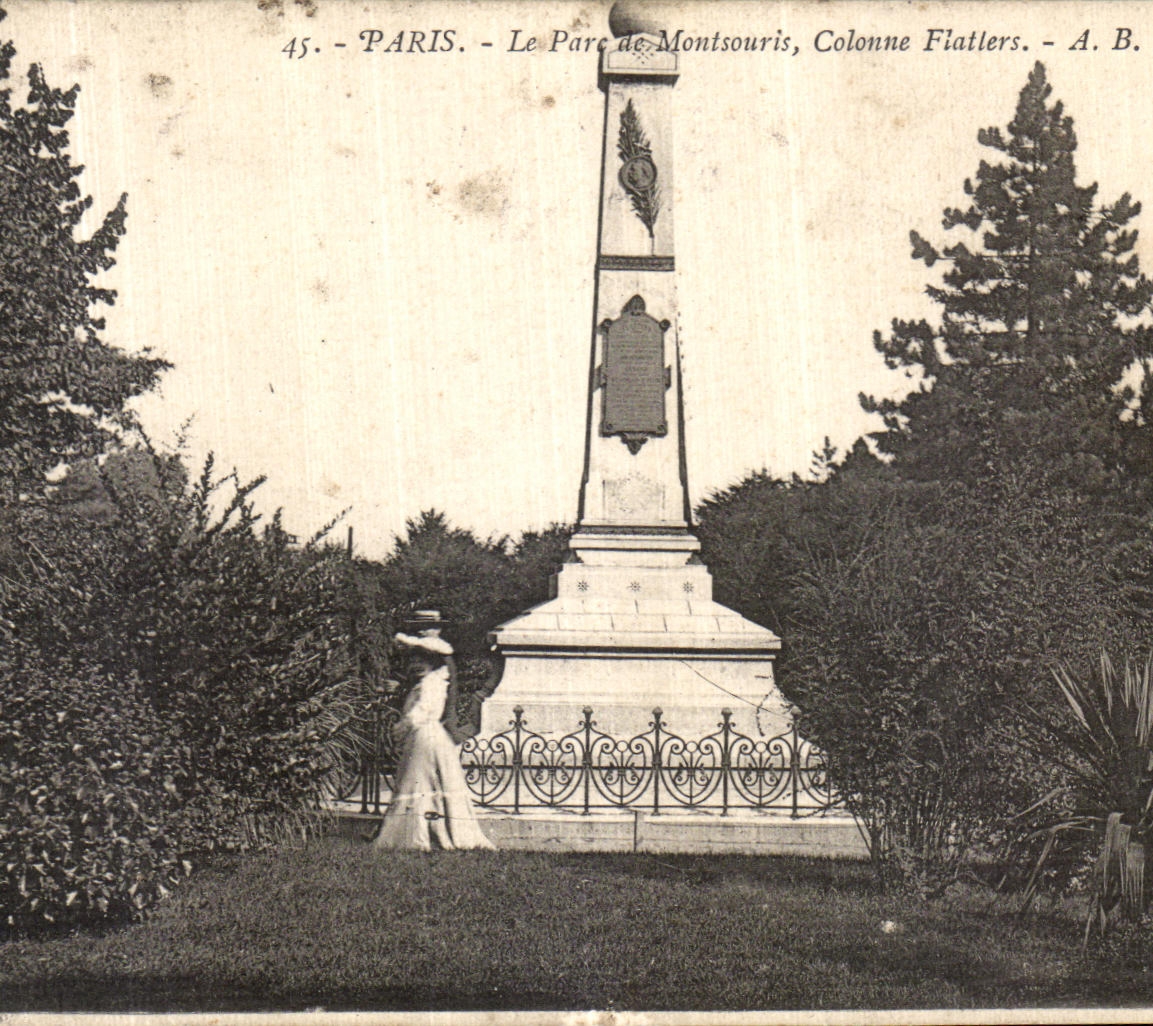 CPA Paris Le Parc de Montsouris Colonne Flatlers 