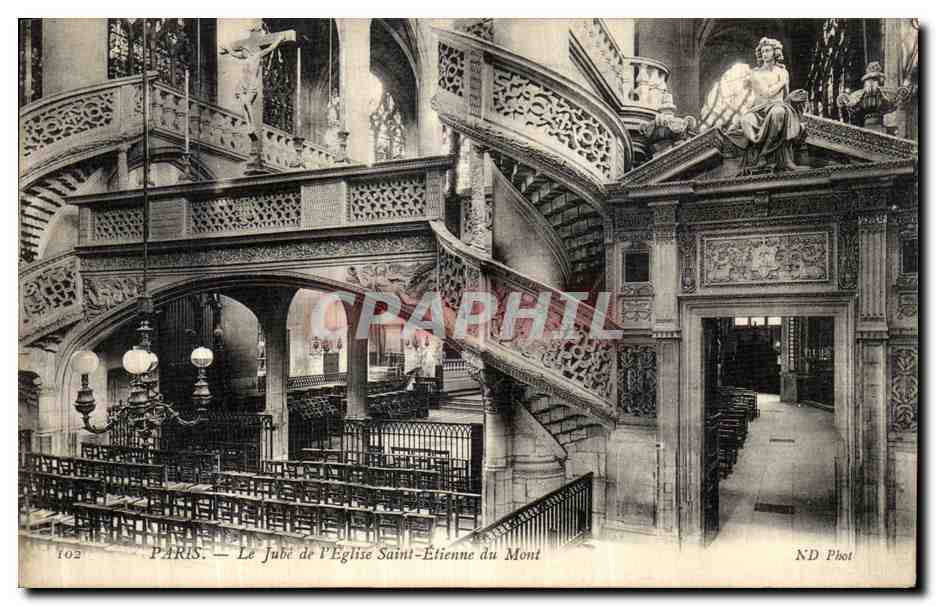 CPA Paris Le Jube de l Eglise Saint Etienne du Mont 