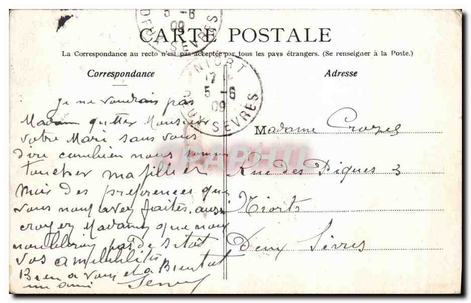 CPA Paris Le Grand Palais — Rückseite