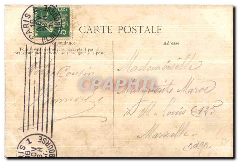 CPA Paris Petit Palais des Champs Elysees — Rückseite