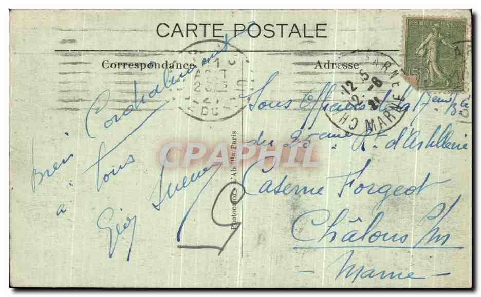 CPA Paris La Rue Soufflot et Le Pantheon  — Rückseite